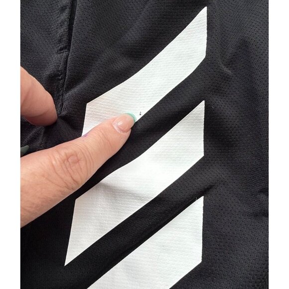 Adidas Youth XL 18/20 Black Athletic Shorts With White Stripes - Picture 6 of 16